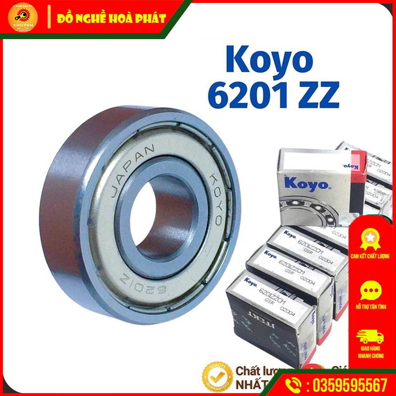 Vòng bi, bạc đạn 6201 ZZCM KOYO, tiêu chuẩn quốc tế, chất lượng cao, bền bỉ ( Hàng Chính Hãng )