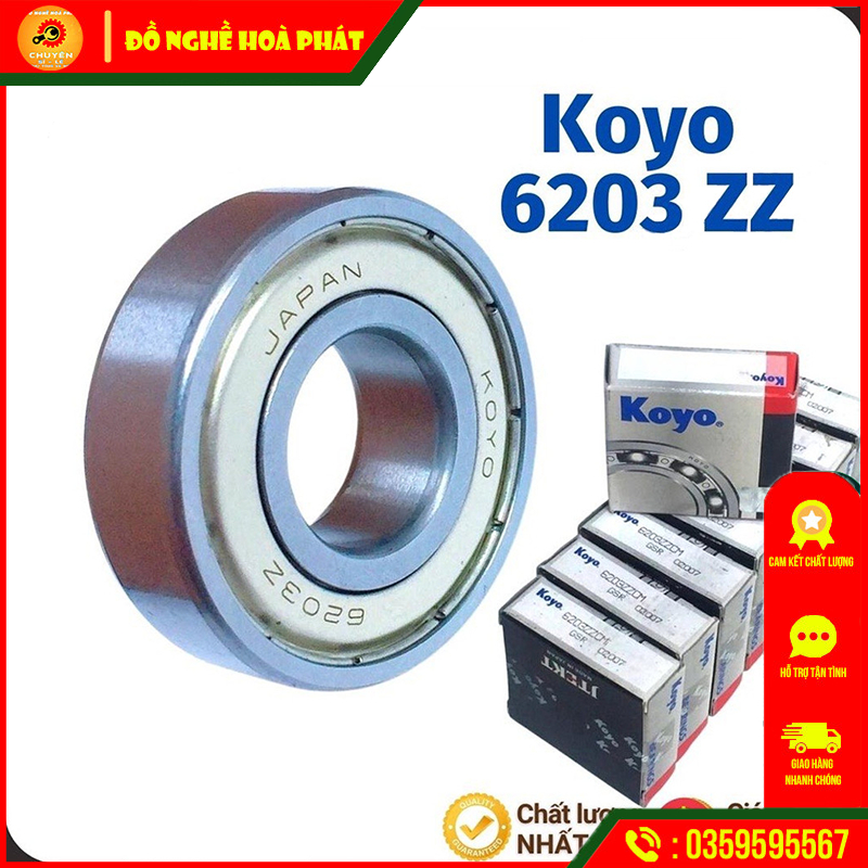 Vòng bi, bạc đạn 6203 ZZCM KOYO, tiêu chuẩn quốc tế, chất lượng cao, bền bỉ - Hàng Chính Hãng
