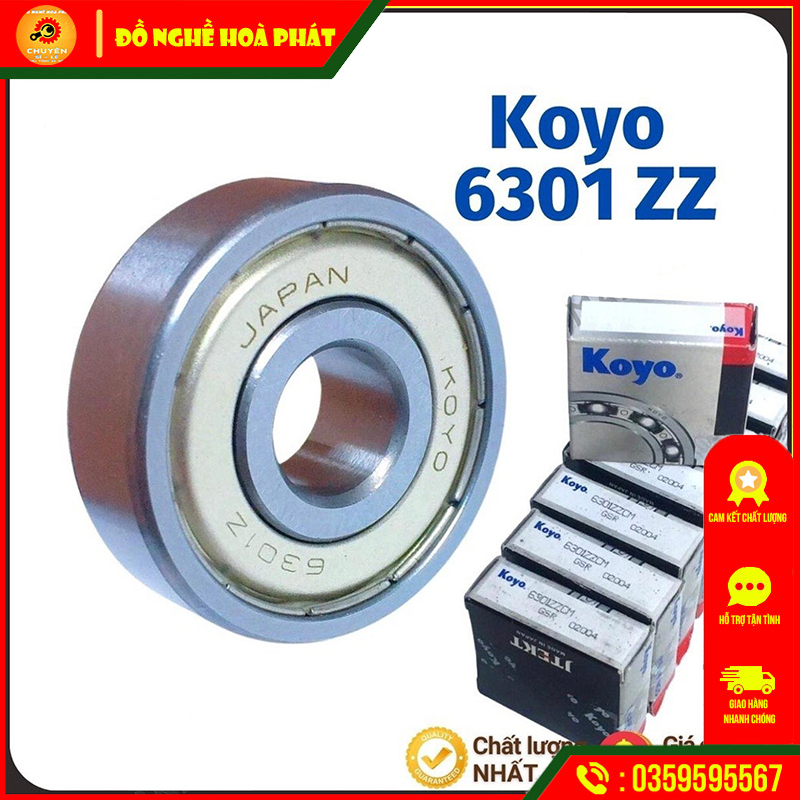 Vòng bi, bạc đạn 6301 ZZCM KOYO, tiêu chuẩn quốc tế, chất lượng cao, bền bỉ - Hàng Chính Hãng