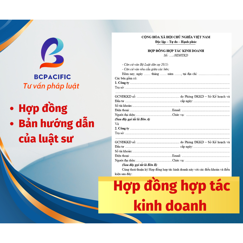 Hợp đồng hợp tác kinh doanh mới nhất năm 2024