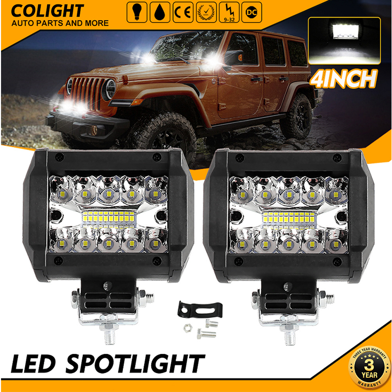 Thanh Đèn LED ánh sáng trắng 4inch 7inch 6500K LED Cho Xe Tải Và Tàu ATV 12V 24V