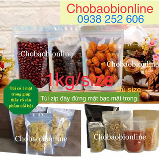 Túi zip ghép, túi zip bạc, túi ziiper mặt bạc mặt trong đựng thực phẩm