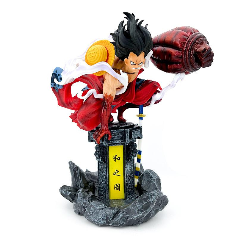Mô hình Luffy Gear 4 Snake Man đứng trên Trụ đèn, cao 34 cm - Mô hình One Piece