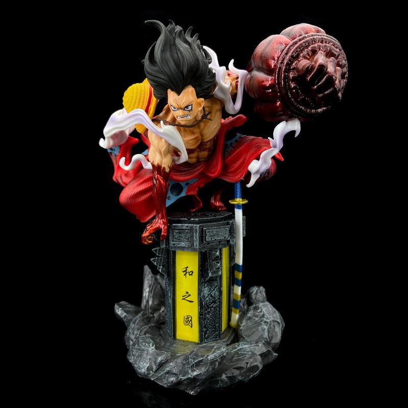 Mô hình Luffy Gear 4 Snake Man đứng trên Trụ đèn, cao 34 cm - Mô hình One Piece