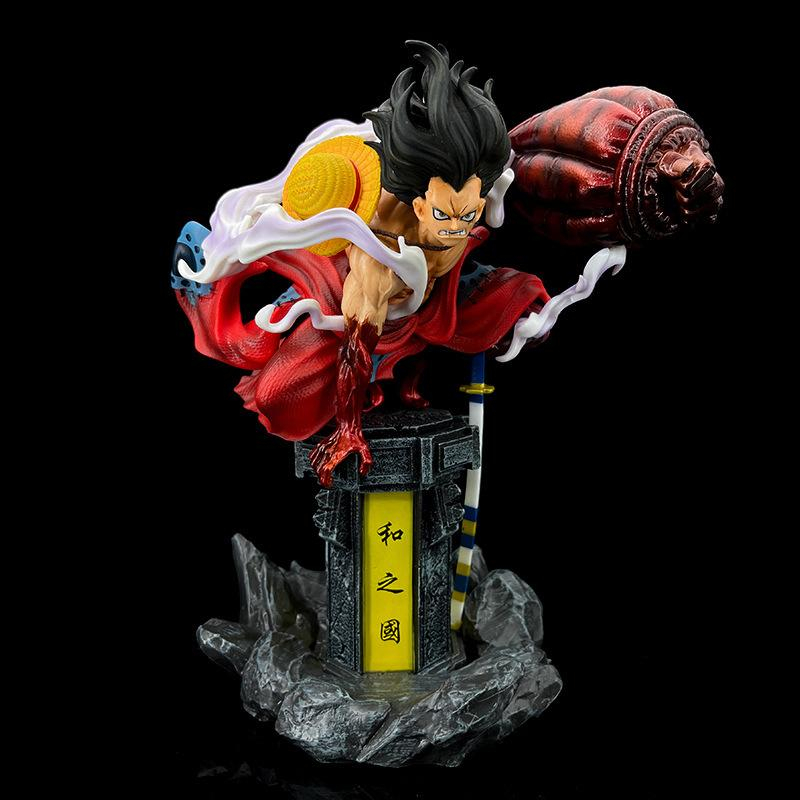 Mô hình Luffy Gear 4 Snake Man đứng trên Trụ đèn, cao 34 cm - Mô hình One Piece