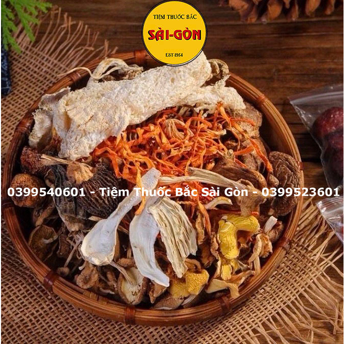 Sâm Hầm Nấm Quý - Gói 150gram, 18 vị (tần gà, chim, heo, lẩu nấm thơm ngon, bổ dưỡng, hàng mới) - Tiệm Thuốc Bắc Sài Gòn