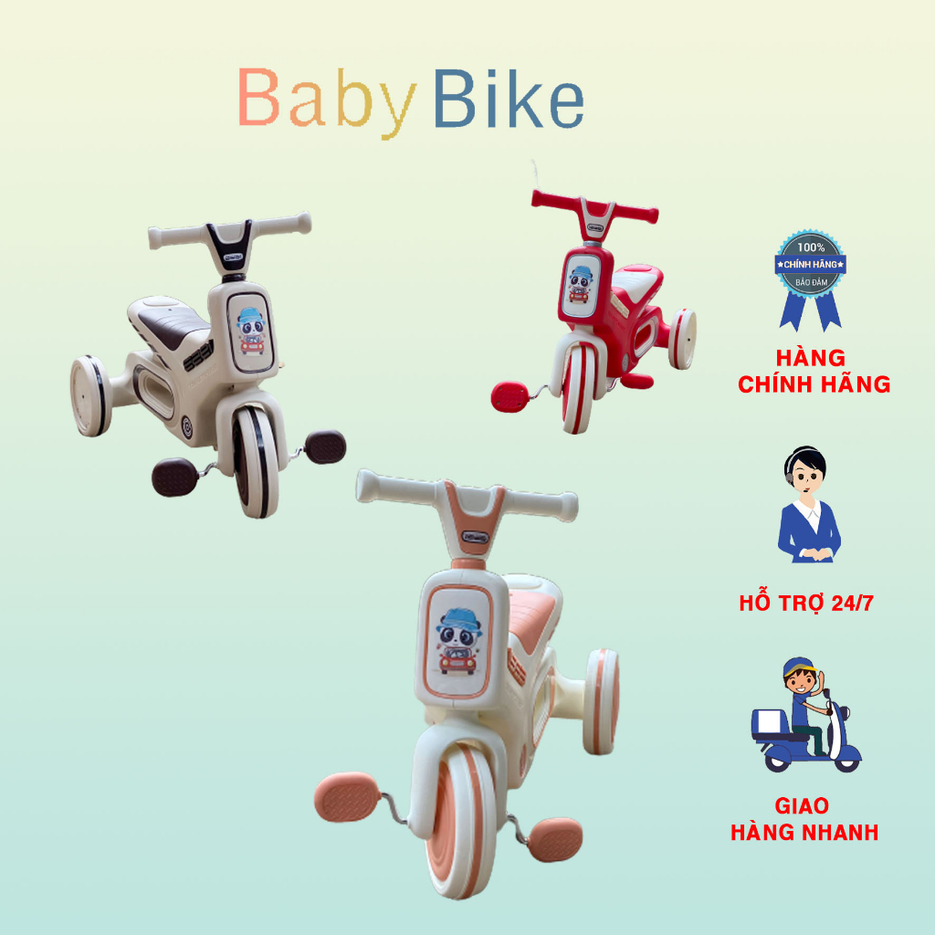 Xe đạp ba bánh cho bé hình gấu, có nhạc và đèn, xe chắc chắn khoẻ đẹp.