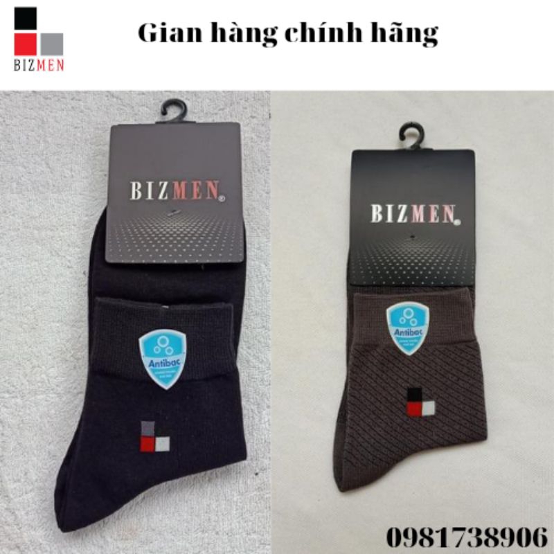 Tất Nam Cổ Trung BIZMEN BO-03 Sợi Tre Mềm Mịn Kháng Khuẩn Khử Mùi Màu Đen Và Màu Chì