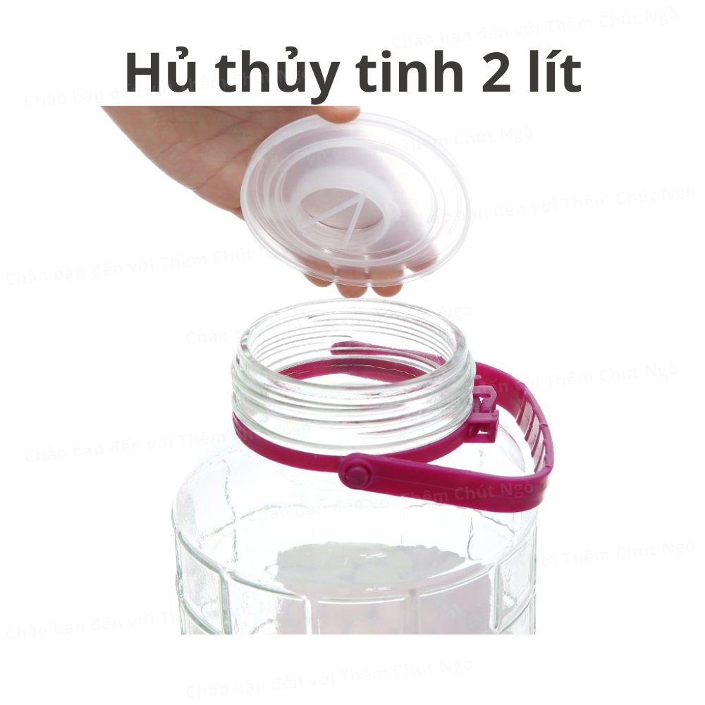 Bình thuỷ tinh 2L dùng để nuôi Scoby làm trà Kombucha 2000ml