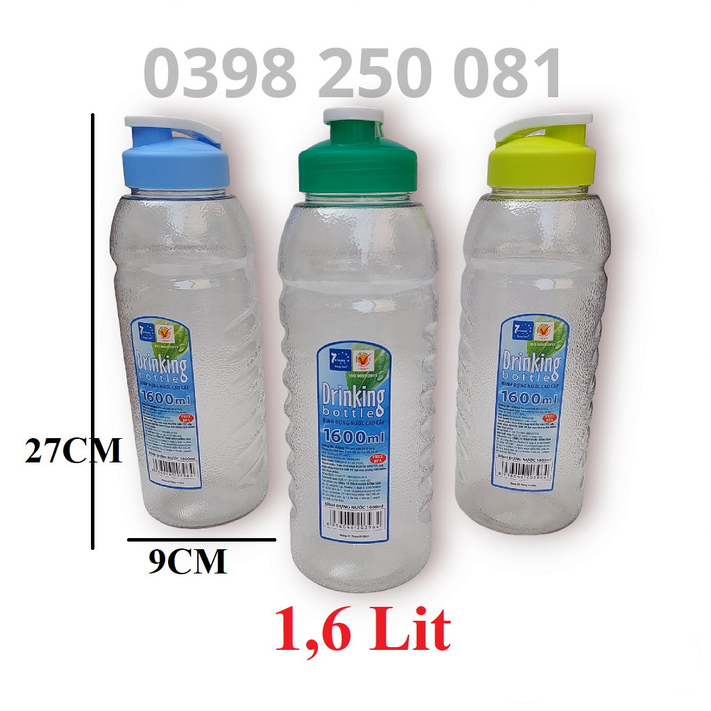 Bình đựng nước, chai nhựa đựng trà sữa Đồng Tâm 500ml - 1L - 1,4L - 1,6L - 2L