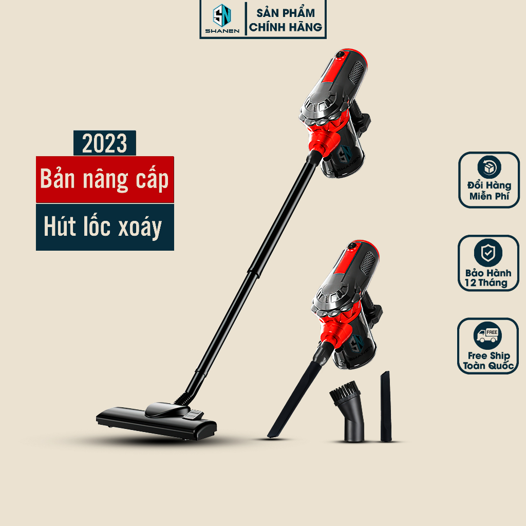 Máy Hút Bụi Có Dây Lốc Xoáy Cực Mạnh SHANEN PRO Lực Hút Siêu Mạnh 20.500PA, Công suất 1200W, SHANEN OFFICIAL