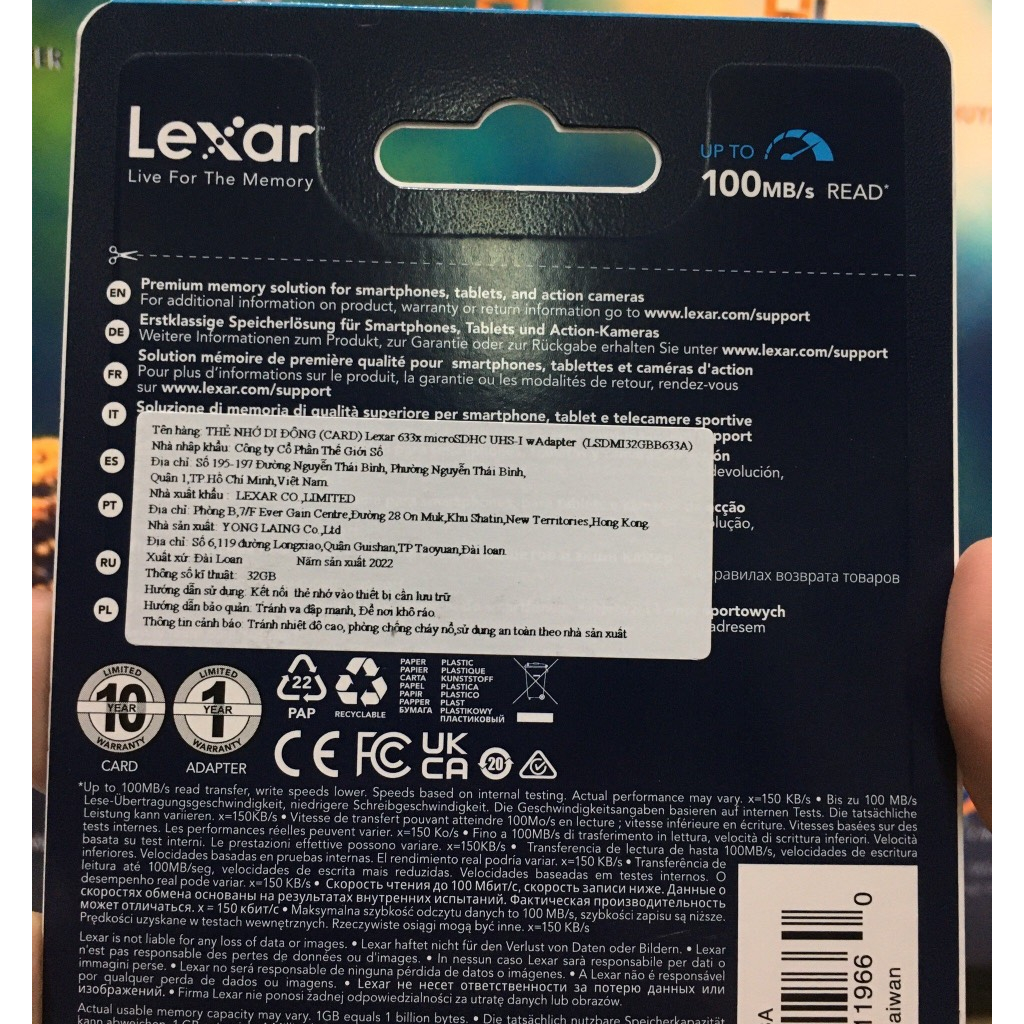 Thẻ nhớ Lexar 32GB 633X - Digiworld phân phối | BigBuy360 - bigbuy360.vn