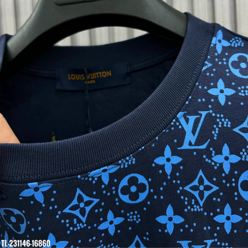 Áo Thun Cotton Nam Vân Logo Xanh Trẻ Trung Siêu Đẹp