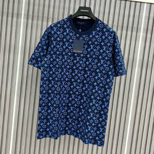 Áo Thun Cotton Nam Vân Logo Xanh Trẻ Trung Siêu Đẹp