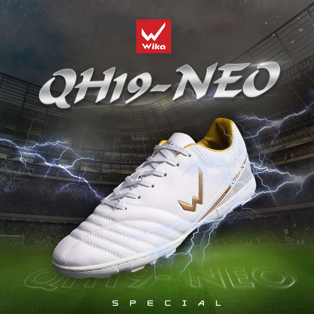 Giày Đá Bóng Wika QH19 Neo Chính Hãng, Giày Đá Banh Sân Cỏ Nhân Tạo Đã Được Khâu Full Đế