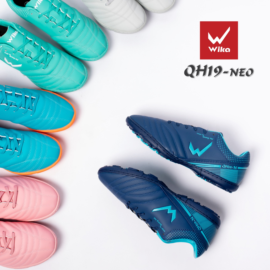 Giày Đá Bóng Wika QH19 Neo Chính Hãng, Giày Đá Banh Sân Cỏ Nhân Tạo Đã Được Khâu Full Đế