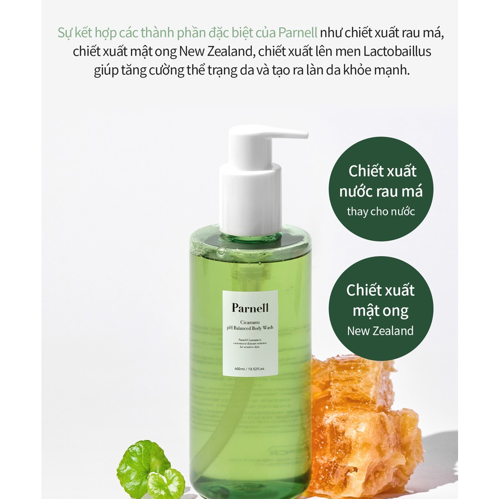 Sữa tắm Cicamanu độ pH thấp Parnell 50ml