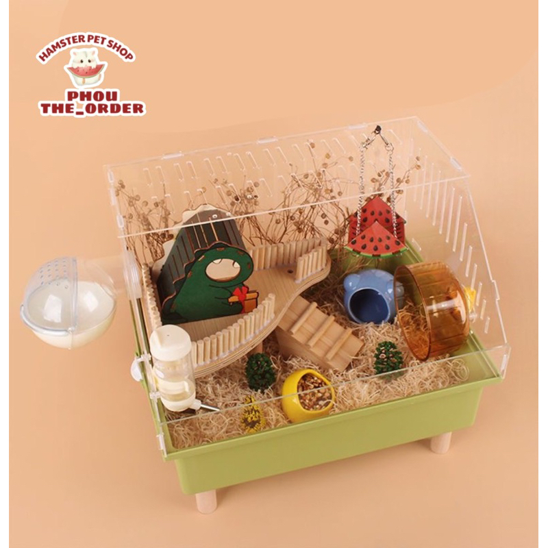 [ORDER] Lồng chuồng hamster 40 full phụ kiện
