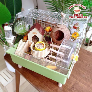 [ORDER] Lồng chuồng hamster 40 full phụ kiện