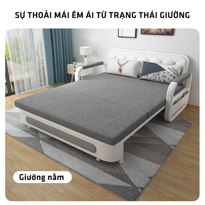 Sofa Giường, Sofa Bed Đa Năng Có Ngăn Chứa Đồ Tiết Kiệm Không Gian (Kích thước 1m28x1m1m9) - M002B | BigBuy360 - bigbuy360.vn