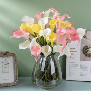 Hoa Calla lyli, hoa rum giả bằng nhựa PU 1 bông trang trí phòng, decor