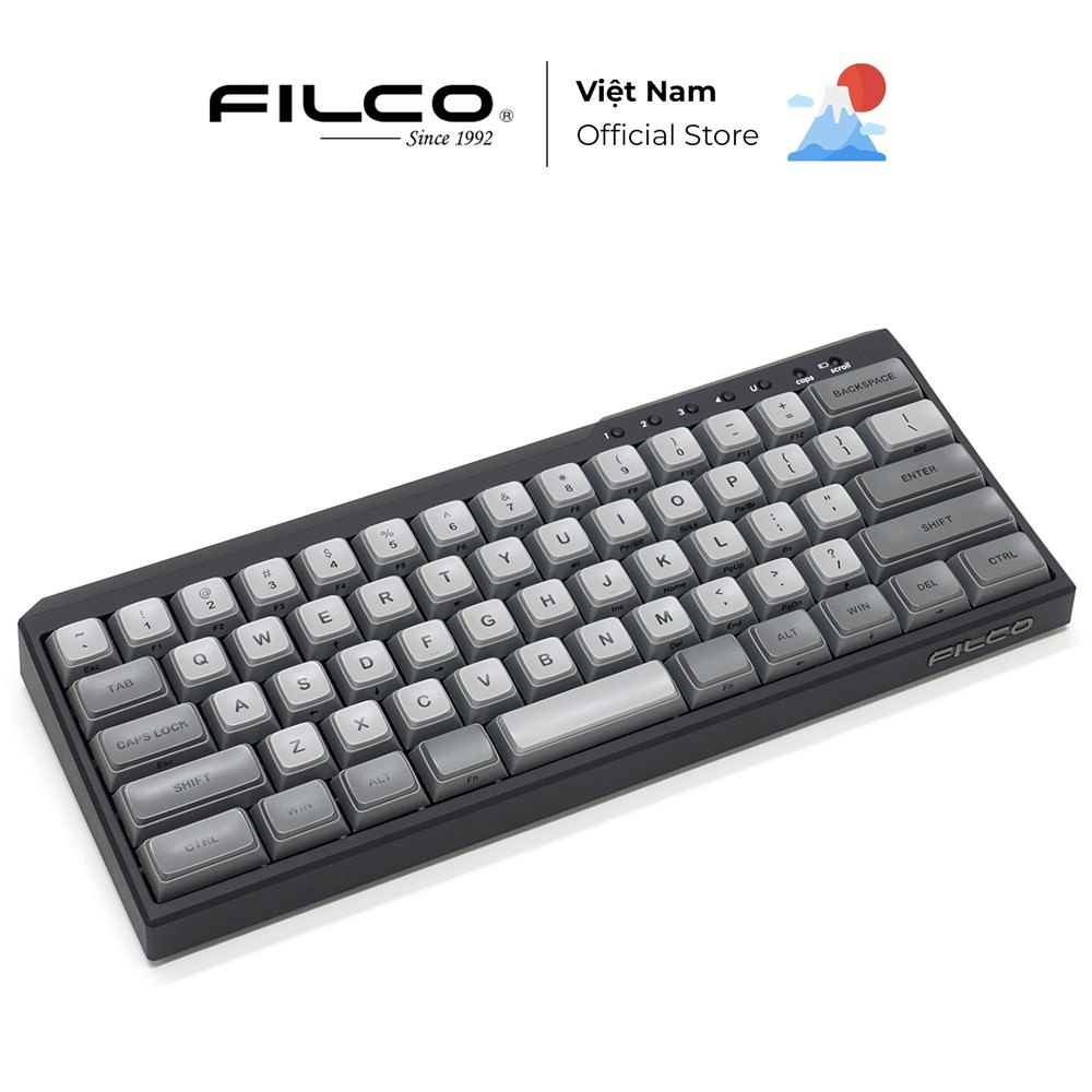 Bàn phím cơ Filco Minila-R Convertible Matte Black - Hàng Chính Hãng