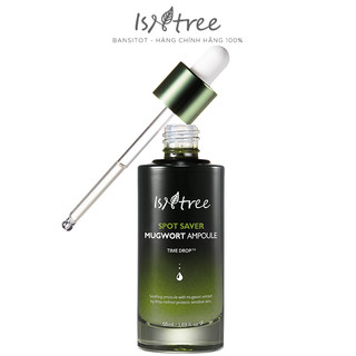 Tinh chất ngải cứu ISNTREE Mugwort Spot Saver Ampoule 50ml chăm sóc da nhạy cảm