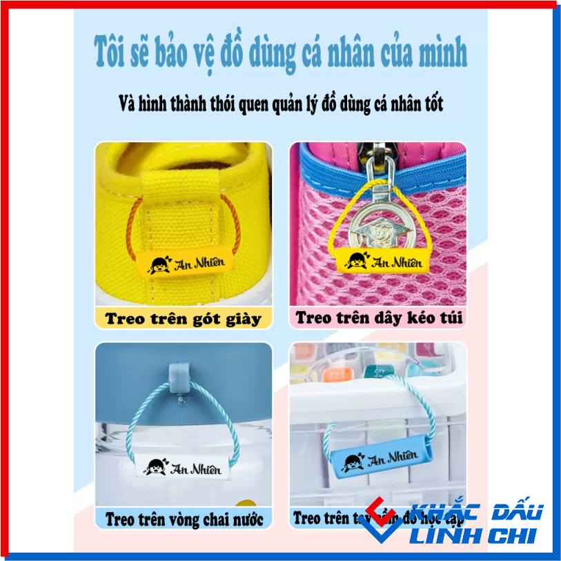 Ống tên tag tên không thấm nước