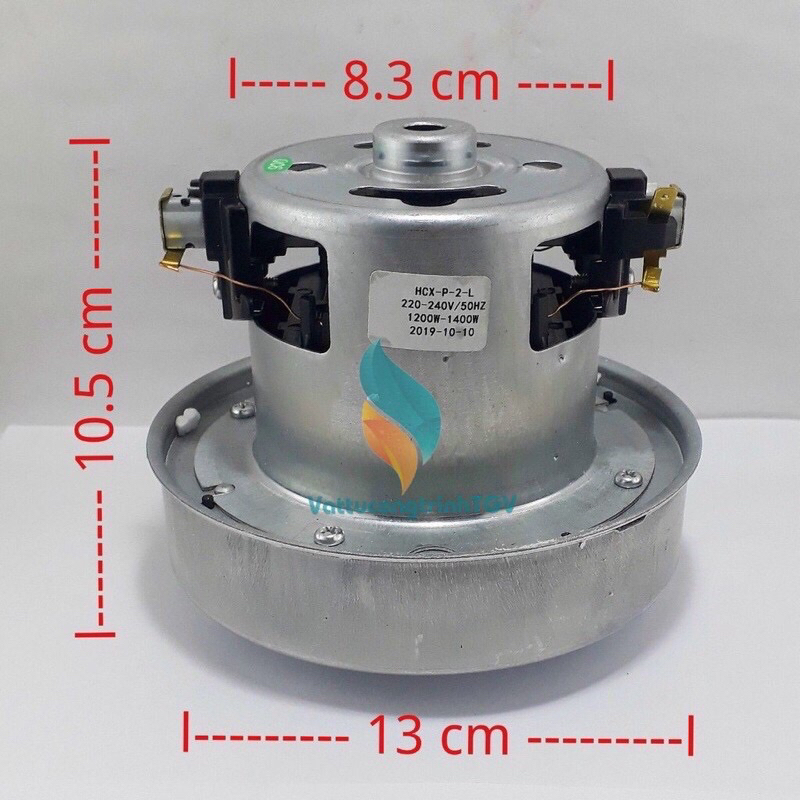 Motor máy hút bụi 220V-1400w, đường kính bầu 13cm