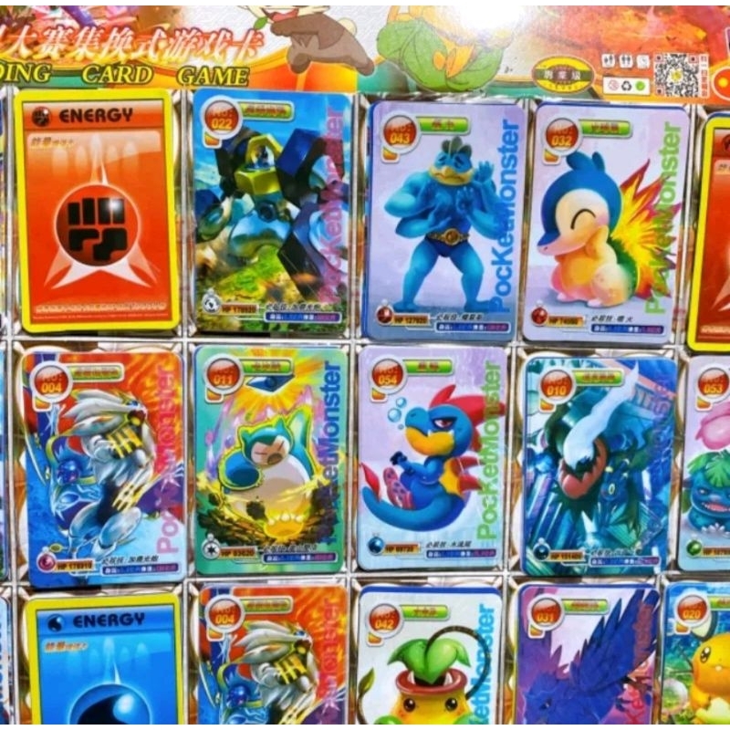 Bộ thẻ card game Pokemon 120 thẻ nhiều quân bài dành cho bé
