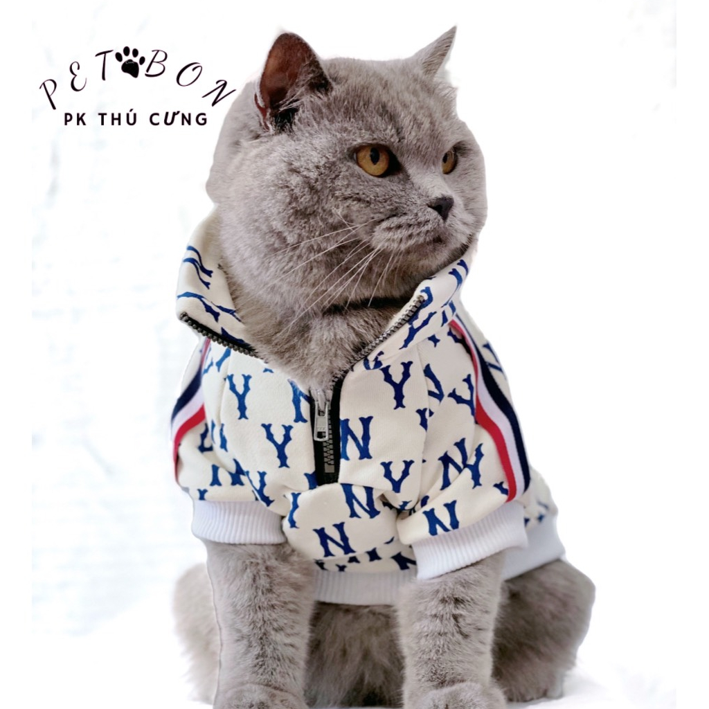 Áo Ny.Ny Có Khóa Kéo Cho Chó Mèo - Áo Cho Thú Cưng Siêu Đẹp