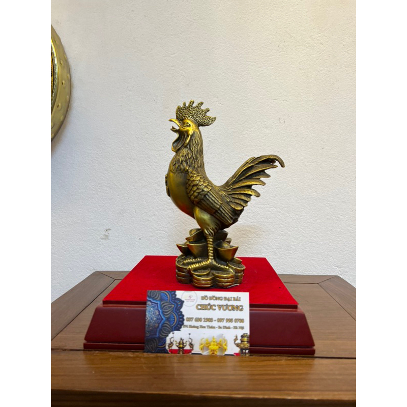 Tượng gà trống cao 20cm , tượng gà linh vật hoá giải đào hoa sát, gà đắc phúc