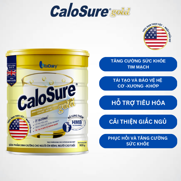 Sữa bột Calosure Gold ít đường 400g giúp tăng cường sức khỏe tim mạch, bảo vệ cơ xương khớp, ngủ ngon - VitaDairy