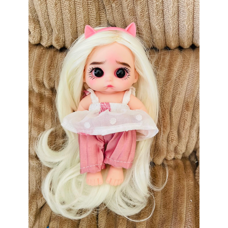 Tặng bờm mèo cute - búp bê 5 inch y hình kèm trang phục