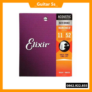 Bộ 6 dây đàn Guitar Elixir | Dây đàn Guitar Acoustic Elixir Guitar 5s