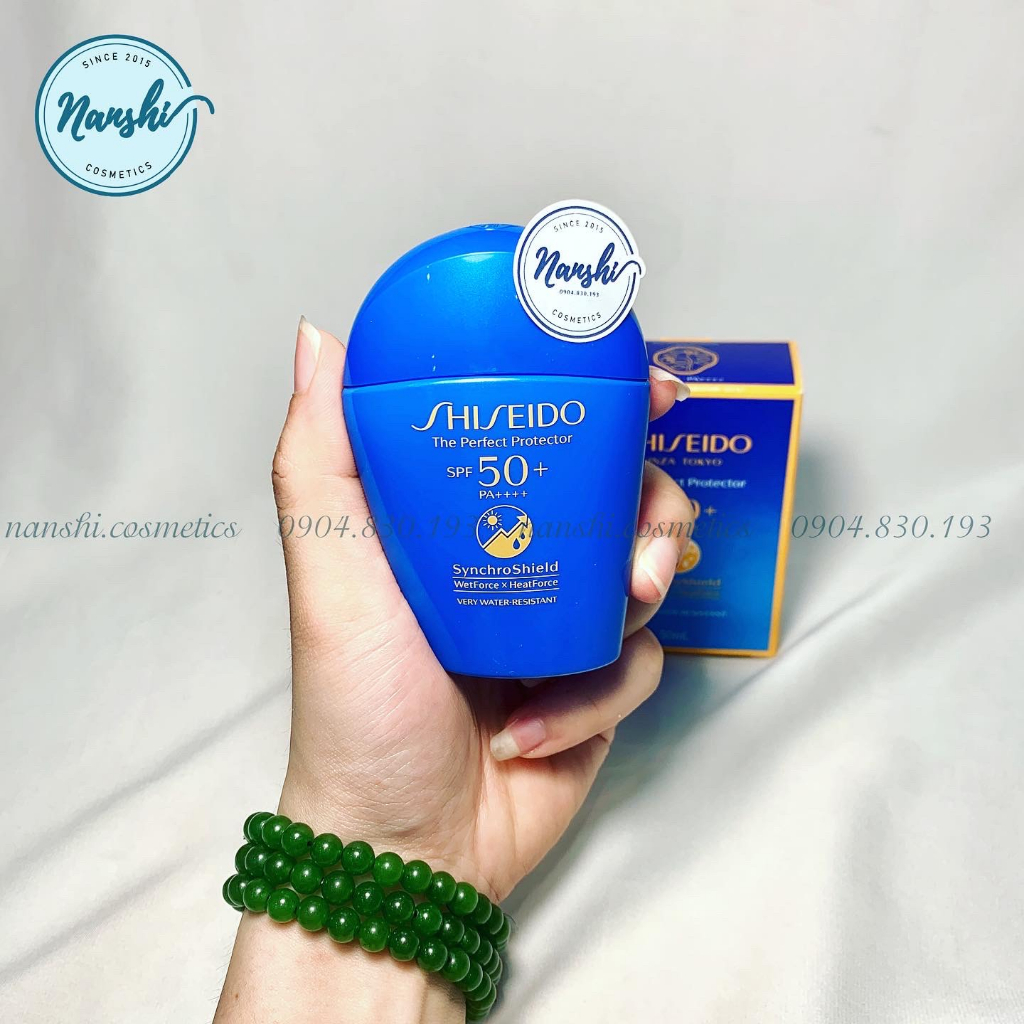 Kem Chống Nắng Shiseido Màu Xanh Perfect UV Protector Multi Defense SPF 50+/PA++++