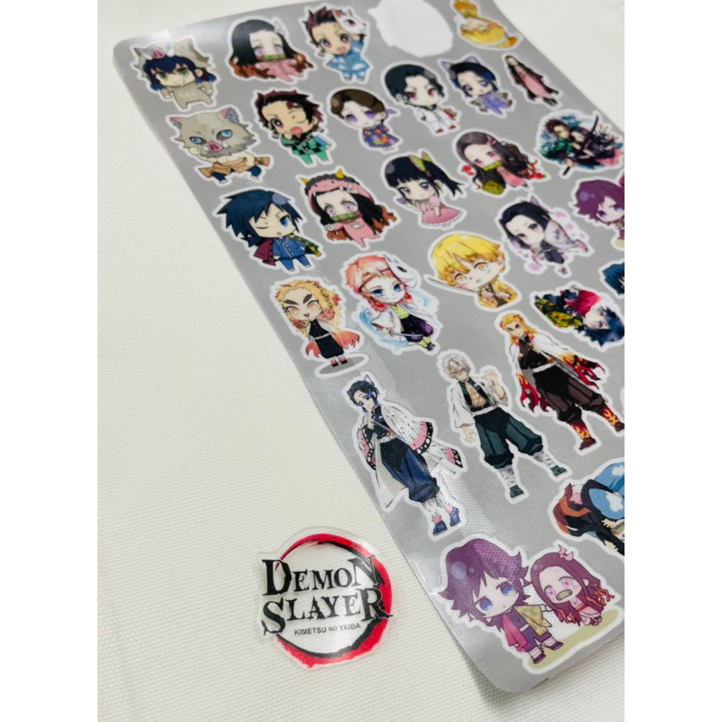 Sticker dán kimetsu no yaiba trong suốt 30-60 hình khác nhau / hình dán Sticker trong suốt kimetsu no yaiba