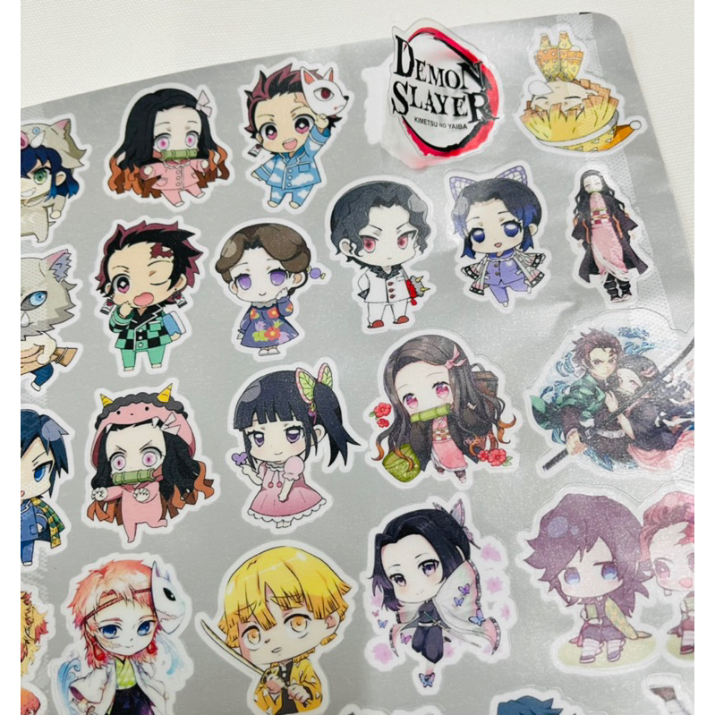 Sticker dán kimetsu no yaiba trong suốt 30-60 hình khác nhau / hình dán Sticker trong suốt kimetsu no yaiba