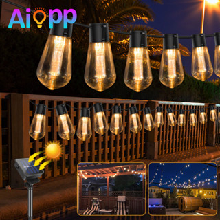 S14/G50 Đèn dây năng lượng mặt trời Đèn sân vườn Dây Đèn Giáng sinh năng lượng mặt trời ngoài trời không thấm nước