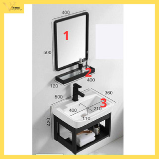 Bộ bồn rửa mặt treo tường / tủ lavabo treo tường bằng nhôm
