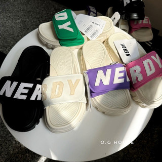 Dép HÀN QUỐC Nerdy quai dán nữ kiểu dáng thời trang quai ngang , Dép Nerdy kiểu mới đủ size hàng cao cấp,đế cao 4cm