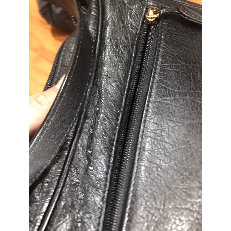 Túi tuyển Nhật da đà điểu mới 22cm