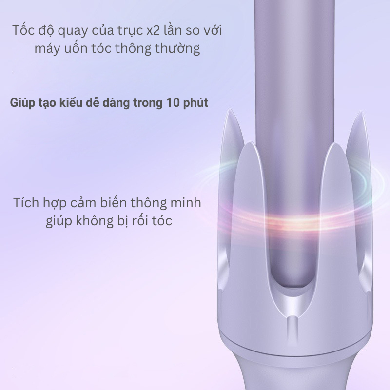 Máy uốn tóc tự động xoay 360 độ CENBY Pro Automatic Hair Styler chính hãng BH 12 tháng