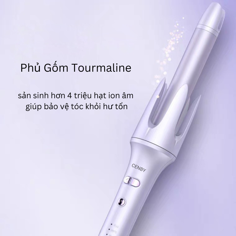Máy uốn tóc tự động xoay 360 độ CENBY Pro Automatic Hair Styler chính hãng BH 12 tháng