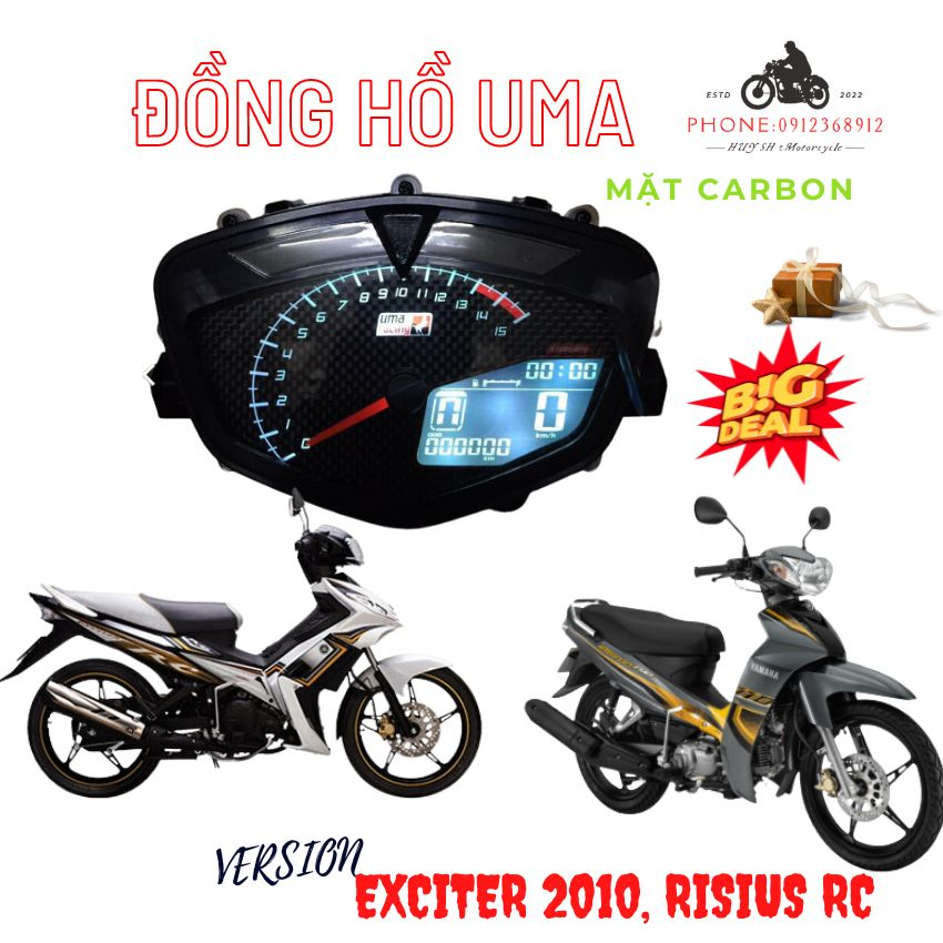 ĐỒNG HỒ UMA RACING KOSO 1-1 CHO SIRIUS/ EXCITER 2006-2010