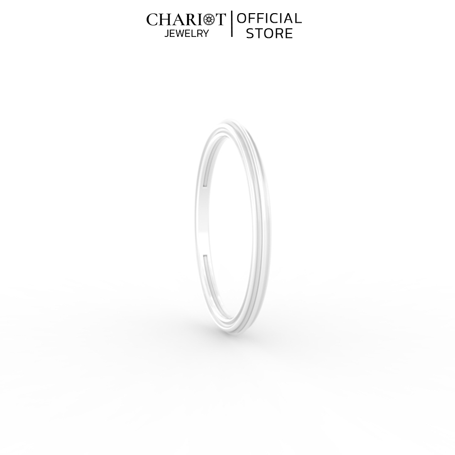 Nhẫn bạc NCJ07 3 Rãnh Tròn Trơn Chariot Jewelry