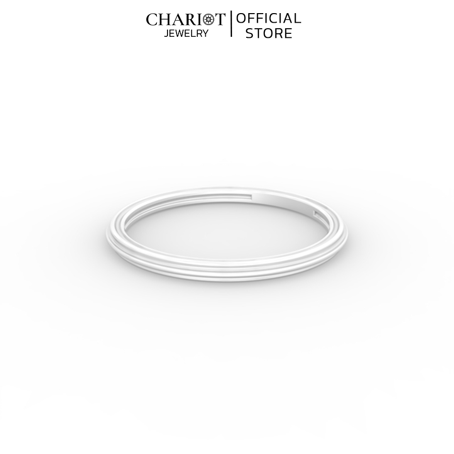 Nhẫn bạc NCJ07 3 Rãnh Tròn Trơn Chariot Jewelry