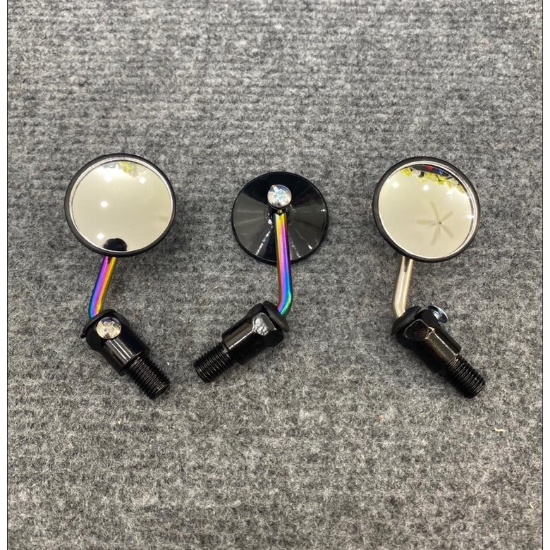 Gương Mini Gắn Xe Máy Chân Titan Cầu Lồi Đường kính 3Cm Chân 10ly Thuận