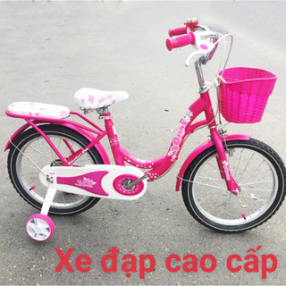 Xe đạp trẻ em cao cấp 18 inch hồng cho bé gái từ 6 – 10 tuổi ( MIỄN PHÍ GIAO HÀNG TP HỒ CHÍ MINH)