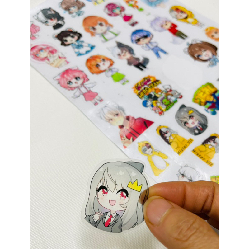 Sticker dán hero team trong suốt 30-60 hình khác nhau / hình dán hero team among us hero team đại chiến simmy play toget